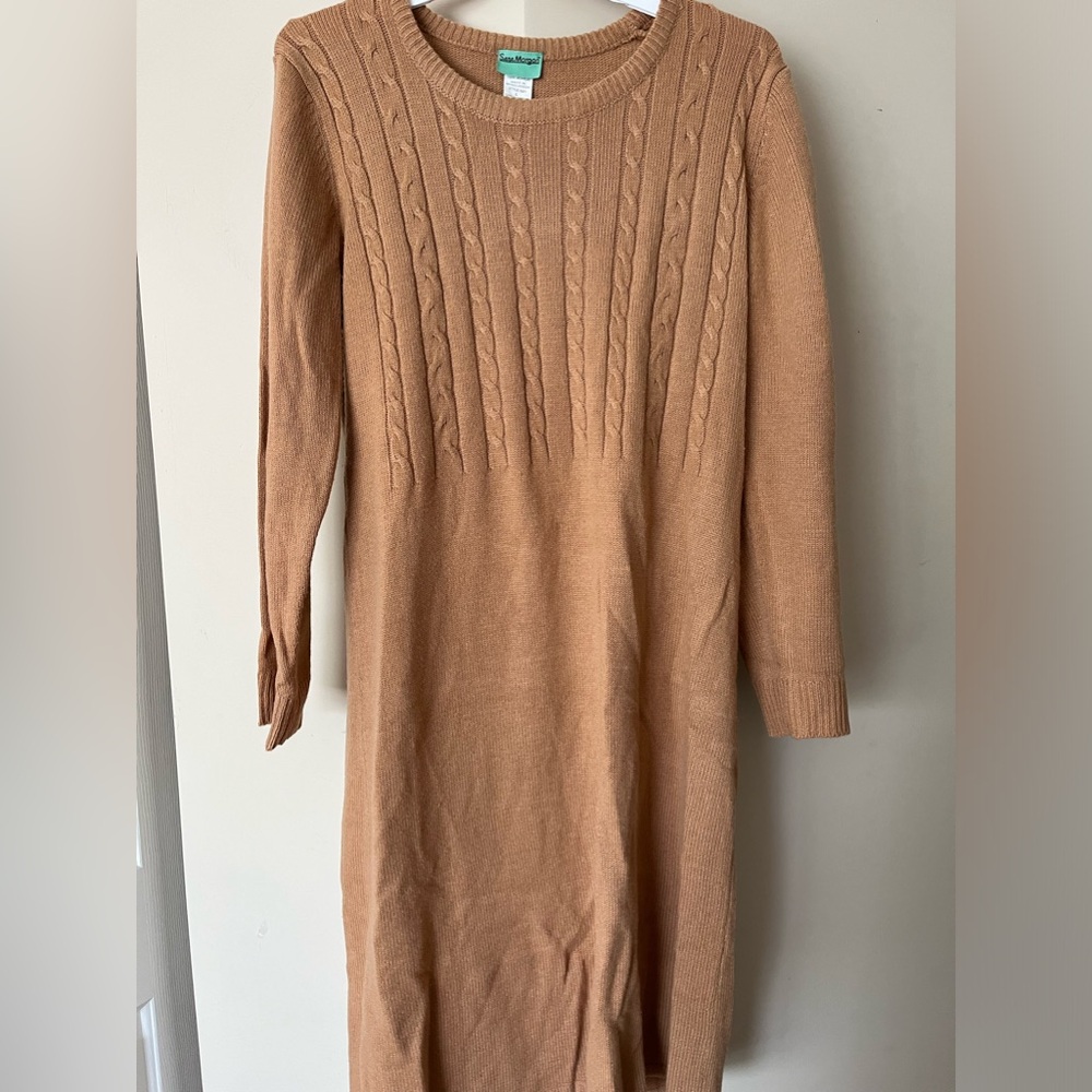 Tan sweater dress